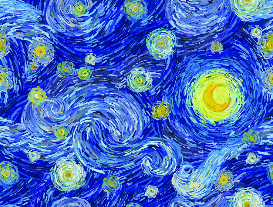 „Noaptea înstelată” - Van Gogh 