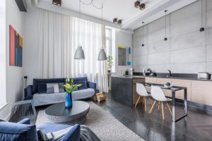 Cel mai bun parchet pentru un living scandinav - decor în nuanțe de gri
